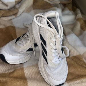 Adidas Kids Size 13 White and Black Sneakers